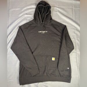 Carhartt Force Relaxed Fit Logo Hoodie Black 2XL Tall